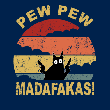 Motiv Pew Pew Madafakas Katze Retro Geburtstagsgeschenk