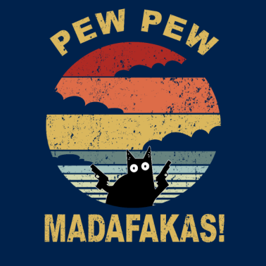Motiv Pew Pew Madafakas Katze Retro Geburtstagsgeschenk