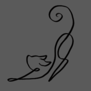 Motiv Illustration cat – schwarze katze gemalt