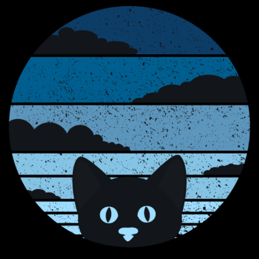 Motiv Retro Katze Shirt Katzen T-Shirt Cool Vintage Cat