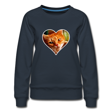 Katzen Pullover - Katzenherz Katze Tier Haustier Liebe Geschenk