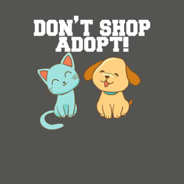 Motiv Katze Hund Shirt Cat Dog Don´t Shop Adopt Geschenk