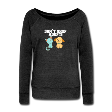 Katzen Pullover - Katze Hund Shirt Cat Dog Don´t Shop Adopt Geschenk
