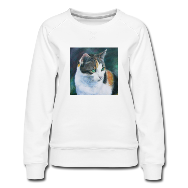 Katzen Pullover - Katzenglück...Glückskatze gemalt