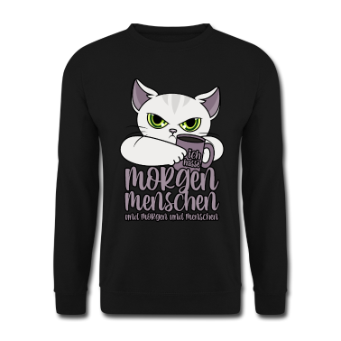 Katzen Pullover - Ich hasse Morgenmenschen und Morgen und Menschen