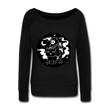 Katzen Pullover - Sensenmann Katze Halloween