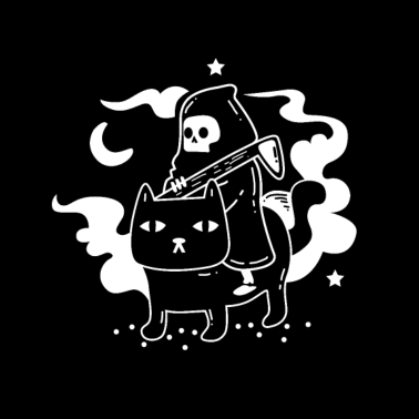 Motiv Sensenmann Katze Halloween