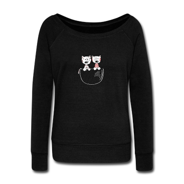 Katzen Pullover - Katzen in der Tasche - Comic Katze - Fun