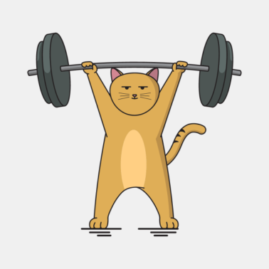 Motiv Katze Barbell