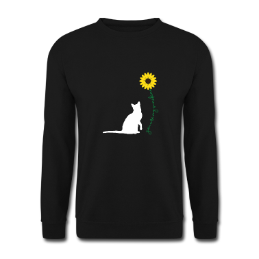 Katzen Pullover - katze Sonnenblume Sonnenschein Tier Geschenkidee
