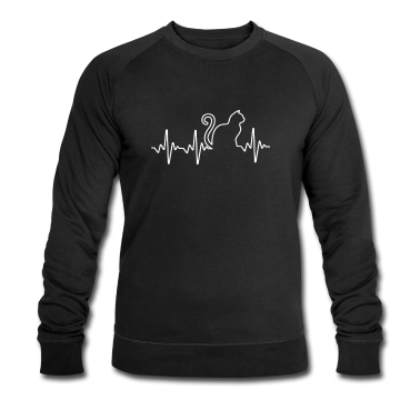 Katzen Pullover - Katzen Herzschlag T-Shirt Geschenk Katze
