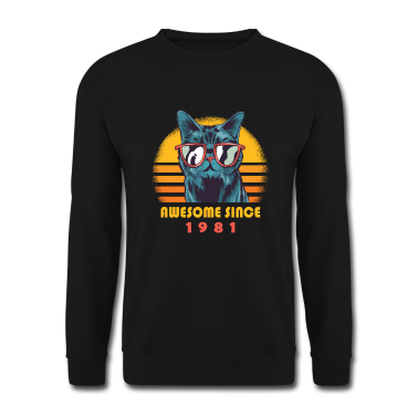 Katzen Pullover - Awesome since 1981 Katze 40ster Geburtstag