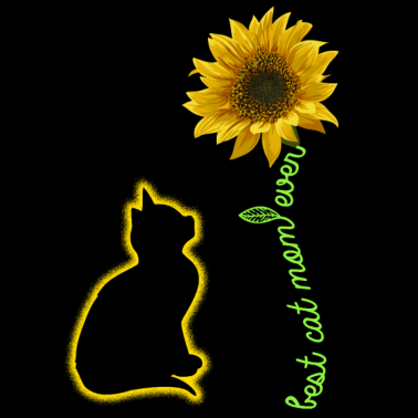 Motiv Beste Katzenmutter aller Zeiten Sonnenblume
