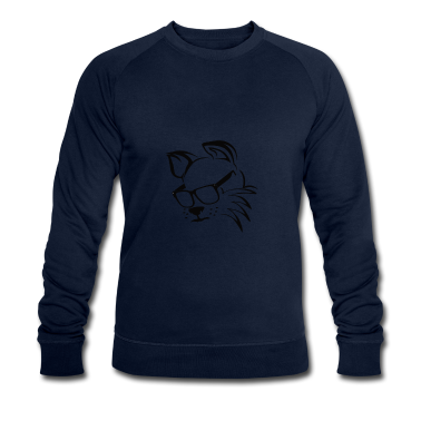Katzen Pullover - Katze mit brille