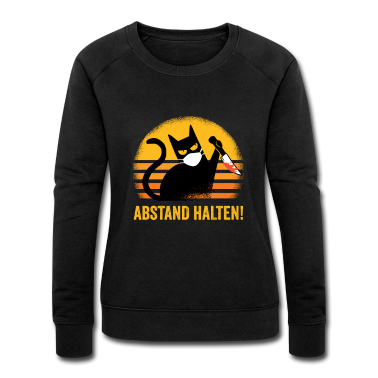 Katzen Pullover - Abstand Halten Schwarze Katze Geschenkidee