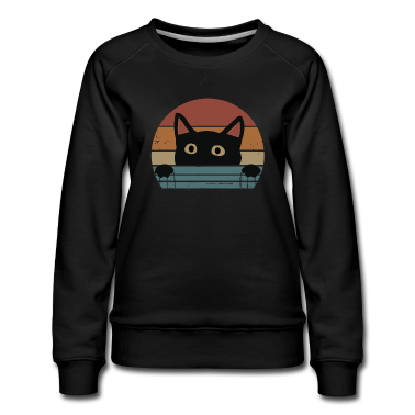 Katzen Pullover - Katze lustiger Katzen Vintage design Geschenkidee