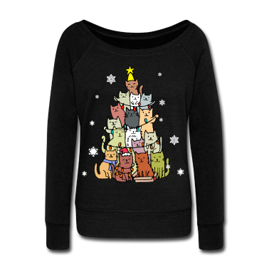 Katzen Pullover - Weihnachtsbaum Katzen Weihnachten