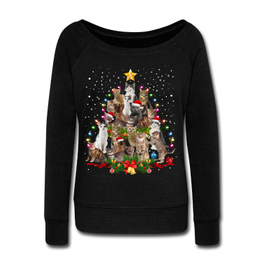 Katzen Pullover - Weihnachtsbaum Katzen Weihnachten