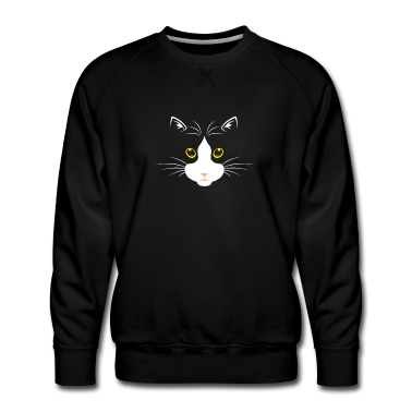 Katzen Pullover - Tuxedo Katze Gesicht