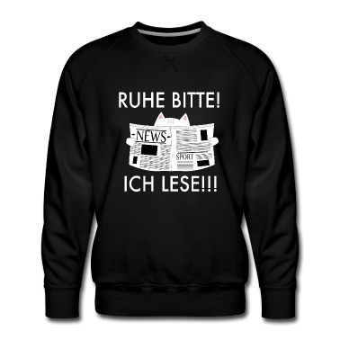 Katzen Pullover - ruhe bitte ich lese katze Zeitung nachrichten