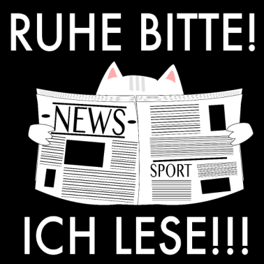 Motiv ruhe bitte ich lese katze Zeitung nachrichten