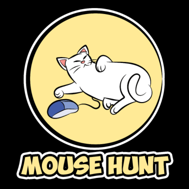 Motiv Katze am Laptop Computer Mouse Hunt Damen Herren