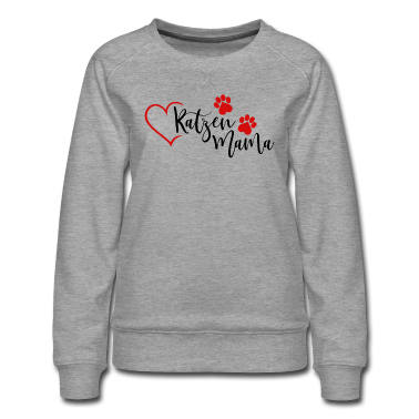Katzen Pullover - Katzenmama Katzen Mama Katze Haustier Herz rot