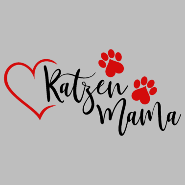 Motiv Katzenmama Katzen Mama Katze Haustier Herz rot