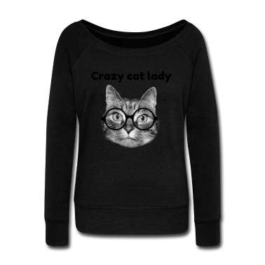 Katzen Pullover - Verrückte Katzendame, cooles Hipster-Design