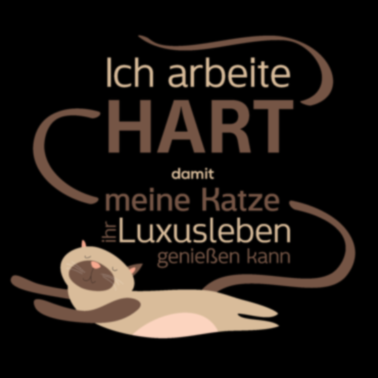 Motiv Katzen Design: Ich arbeite Hart