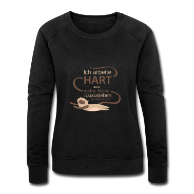 Katzen Pullover - Katzen Design: Ich arbeite Hart