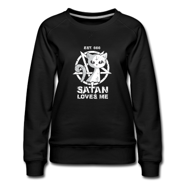 Katzen Pullover - 666 Team Satan Halloween Gothic Teufel Design