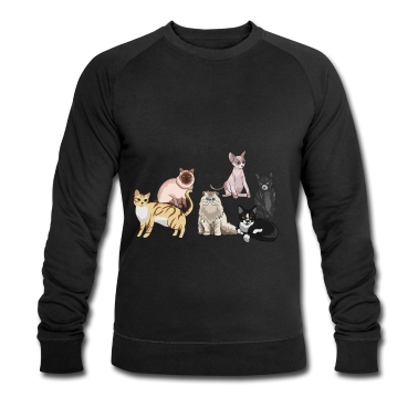 Katzen Pullover - Meine Katzen Welt - Verschiedene Süße Katzenrassen