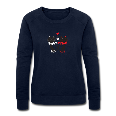 Katzen Pullover - Katze Katzen herze love cats cat