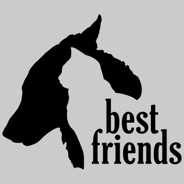 Motiv Hunde Katzen Tiere Freundschaft Bündnis Silhouette