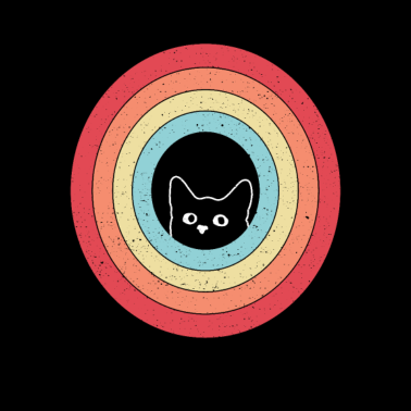 Motiv Cat Shirt Vintage Cat T-Shirt Retro Cats