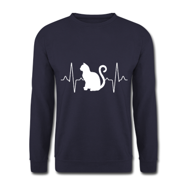 Katzen Pullover - Katze Herzschlag
