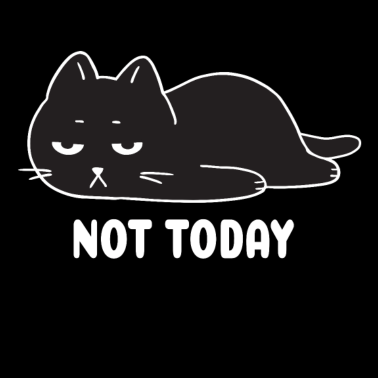 Motiv Not Today Lustige Katze Katzen Geschenk T-Shirt