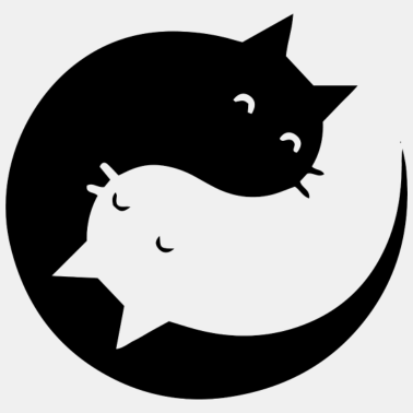Motiv Ying Yang Katzen Geschenk Idee