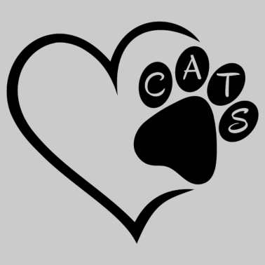 Motiv Katze Katzen Herz Pfote Haustier Tiere Cat Cats sw