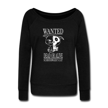 Katzen Pullover - Schrödingers Katze Zweiteilig weiß