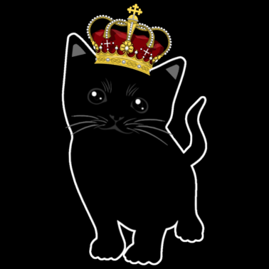 Motiv Katze mit Krone Katzenjunges König des Hauses