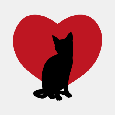 Motiv Katze mit Herz | Katzenliebe