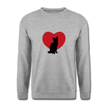 Katzen Pullover - Katze mit Herz | Katzenliebe