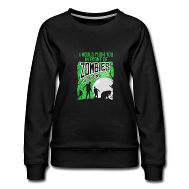 Katzen Pullover - Katze retten vor Zombies schubsen