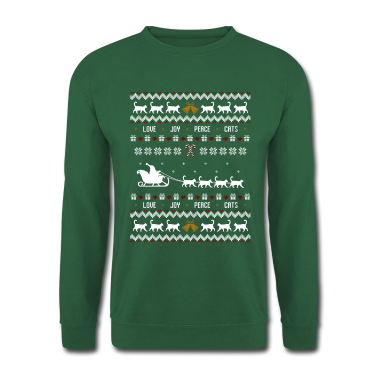 Katzen Pullover - Katzen Weihnachten Ugly Christmas