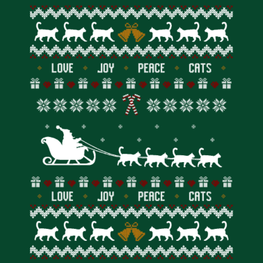 Motiv Katzen Weihnachten Ugly Christmas