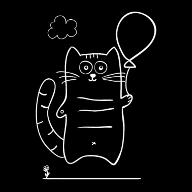 Motiv Katze Luftballon