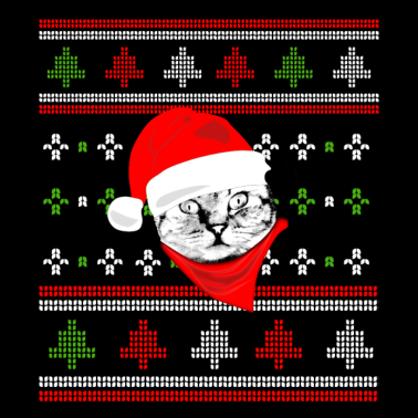 Motiv Süße Katze Weihnachten Geschenk