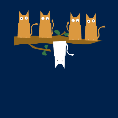 Motiv Be Different süßes Katzen Katze Spruch Abstrakt